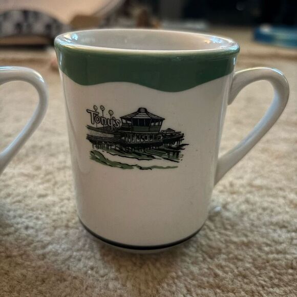 2 Tony’s On The Pier Redondo Beach Jackson China Coffee Mugs - Picture 3 of 10
